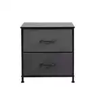 Levede Storage Cabinet Chest of 2 Drawers Dark Grey