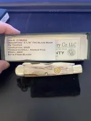 NEW 2009 RARE Canal Street Cutlery Sambar Stag Large Moon Pie Trapper 440C Knife