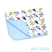 在飛比找momo購物網優惠-【MY+DNA熊本部】純棉柔感隔尿墊M(藍色飛機A0079-