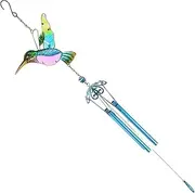 ORFOFE Outdoor Decorative Wind Chime Hummingbird Design Aluminum Chime for Garden