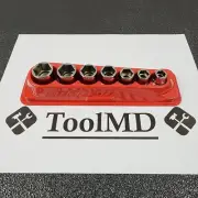 Snap-on Tools USA NEW 7 Piece 3/8" Drive SAE Shallow 6-Point Socket Set 207FSY