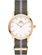 Daniel Wellington DW00100680 Black Dial Green Textile Womens Watch