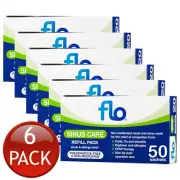 6 x Flo Sinus Wash Refill Non-medicated Nasal Congestion Treatment 50 Sachets