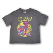 Kraft Kool Aid Mad Engine Women's Crop Top Gray Short Sleeve T-shirt