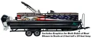 Bald Eagle American Flag Claws Graphic Decal Kit Fishing Boat Wrap Vinyl Pontoon