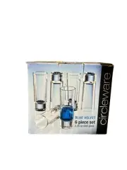 Circleware Blue Velvet 6 Piece Shot Glasses