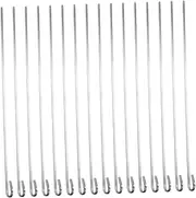 16pcs Stainless Steel Barbecue Skewers Kit for Grilling Flat Skewers for Meat and Vegetables for BBQ Camping and Fire Pit Cooking