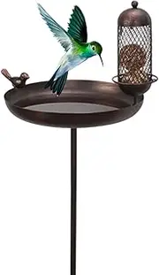 Vintage Freestanding Birdbath - Vintage Standing Bowl Birdbaths | Garden Bird Bath | Decorative Outdoors Garden Feeder Bowl | Multi-Functional Standing Bowl Birdbaths Yard Decor For Patio Farm Drivewa