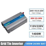MPPT Grid Tie Solar Inverter AC Pure Sine Wave Converter Battery Panels 1400W