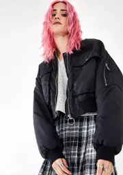 [Current Mood] Think Fast Cropped Bomber
