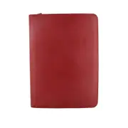 Filofax A4 Metropol Zipped Folder Case Personal Organiser w/ Calculator Red