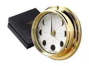 Traditional Northern Hemisphere Solid Brass Moon Phase Clock - Handcrafted in...