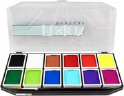FUSION BODY ART Professional Quality Face Painting Palette – Sampler | Hypoallergenic Safe & Non-Toxic – Water Activated Makeup Face Paint Kit for Kids & Adults | Perfect for Birthday Parties