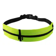 SPORX Double Pouch Slim Light Running Belt Zip Waist Pouch Green