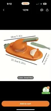 2 PCS -2In 1 DIY Dumpling Maker Dumpling Skin Press Dough /Mold W/Spoon Orange