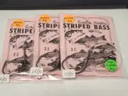3 NJ Hand Tied Bunker Chunk Fish Finder Striped Bass 10/0 Inline Circle Hook Rig