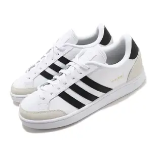 （元二商店）ADIDAS GRAND COURT SE 白黑灰 皮革 麂皮 拼接 復古風格 金標 百搭運動鞋FW3277