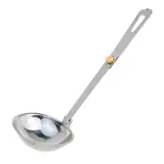 Stainless Steel Outdoor Camping Folding Soup Spoon Ladle Abrasion-resistant Cooking Tableware