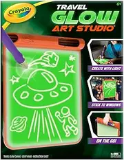 Crayola Kids/Childrens Creative Travel Glow in The Dark Drawing Art/Draw Studio