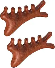 PACKOVE 2pcs Wooden Scalp Brush and Hair Scalp Massagers Portable Natural Comb for Women Relieves Itching Versatile Hair Tool for Home and Travel Use
