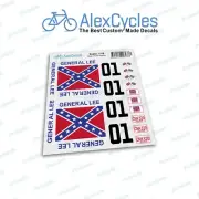 GENERAL LEE DUKE OF HAZZARD 1/18 Scale Decals Stickers Cut Kit RC Car Tamiya HPI