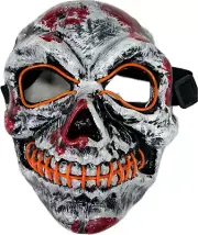 Light Up Skeleton Mask Skull LED Halloween Costume Glow in Dark Scary Purge