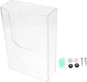 GANAZONO 1Pc Wall Mounted Document Organizer Practical Transparent Plastic File Holder for Mail Magazines and Reports and Convenient File Display Stand for Efficient Organization