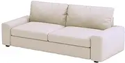 The Durable Polyester KIVIK Three Seat (Not Loveseat) Sofa Cover Replacement is Custom Made for IKEA Kivik 3 Seater Sofa Slipcover Only. (Polyester Beige)