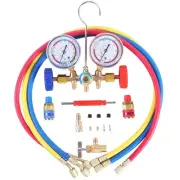 JIFETOR 3 Way AC Manifold Gauge Set HVAC Diagnostic Charging Tool for Auto Hous
