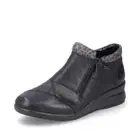 Rieker Ladies Water Proof Black Leather Twin Zip Warm Lined Ankle Boots L4881