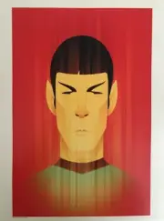 Star Trek 11x14 Lithograph Mondo Poster Teleportation of Mr. Spock Stanley Chow