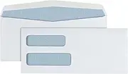 Office Depot Double-Window Envelopes #10 (4 1/8in. x 9 1/2in.) White Gummed Box of 500 12018