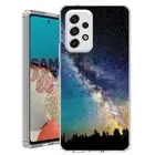For Samsung Galaxy A23 5g A52 A53 TPU Case Cover+Glass(Milky way Forest)