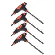 6mm Hex Key T-Handle Dual End Wrench Spanner, Metric S2 Steel 4 Pcs