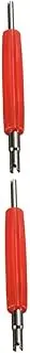 ERINGOGO 2pcs Core Wrench Tool for Air Conditioning Repair Red Handle Shaft Includes Tire Core Removal Installation Tools for Cars Trucks Bikes