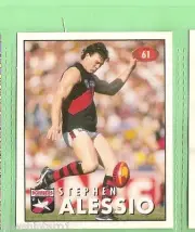1996 AFL SELECT STICKER #61 STEPHEN ALESSIO, ESSENDON BOMBERS