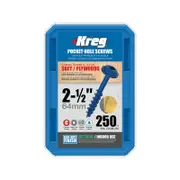 Kreg 64mm Blue-Kote™ Coarse Thread MaxiLoc Head Pocket-Hole Screws - 250 Pack