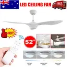 LED Ceiling Fan Fans Light Wall Remote Control Fans Quiet Reversible Sleeping
