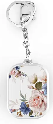 Apple Airpod Pro Case - Cute Flowers & Boho Floral Design Protective Shockproof Silicone Cover With Keychain Option - Supports Wireless Qi Charging for Airpods Pro Generation 1 - Celebration