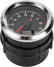 Cryfokt 52mm Tinted 7 Color 10,000 RPM Tachometer Tach Gauge, Universal Tachometer Revolution Meter with Measuring Range, Fit for 4 6 8 Cylinder Gas Powered Vehicle Engines