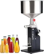 Manual Liquid Filling Machine 5-50ml, Manual Paste Liquid Filling Machine with Scale & Removable Holder for Paste and Liquid, Water, Cosmetic Cream, Shampoo, Lip Gloss 10-100ML
