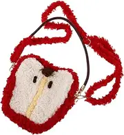 [HORIALENCE] Purses Plush Tote Bag Kawaii Wallet Fluffy Tote Bag Purses Plush Handbags Woolen Cloth