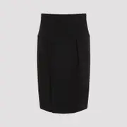 [Khaite] Khaite-Black Kidd Skirt-Donna 6 US