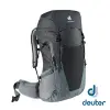 【德國 deuter】 FUTURA透氣網架背包 24SL『黑/水藍』3400521 登山.露營.休閒.旅遊.戶外.後背包.手提包.雙肩背包.旅遊