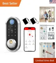 Smart Electronic Deadbolt Metal Keyless Door Lock Touchscreen App Bluetooth Home