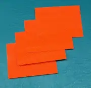 (4) 3M 3924S - 3" x 4" Orange Prismatic Reflective Stick On Tape Trailer Truck