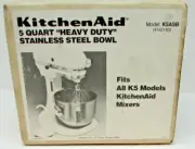 Vintage KitchenAid 5 qt Hvy Duty SS Mixing Bowl #K5ASB made in USA Original Box