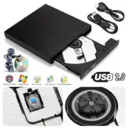 External Drive USB Portable Burner CD RW DVD ROM Reader Writer For Mac & Windows