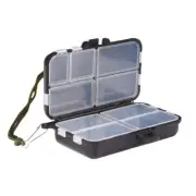 9 Grids Black Fishing Lure Box Fishing Tackle Hooks for Cas