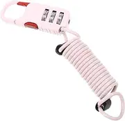 EXAOMBLE Helmet Lock with Combination Portable Bike Lock for Motorcycles Scooters and Backpacks Durable Steel Cable Security Lightweight and Easy Installation Pink